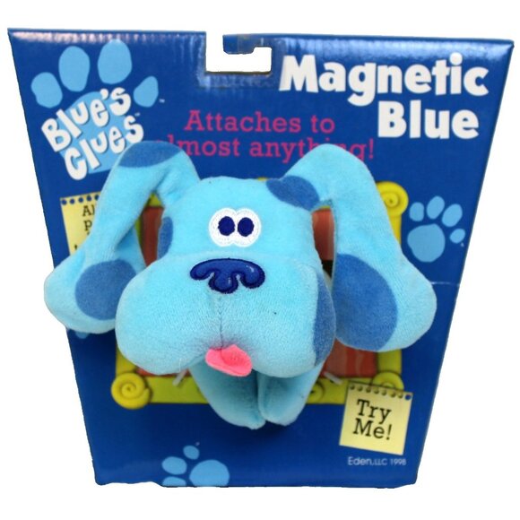 VTG 1998 Nick Jr Blue's Clues Plush Magnetic Paws Stuffed Toy Steve - Picture 1 of 8